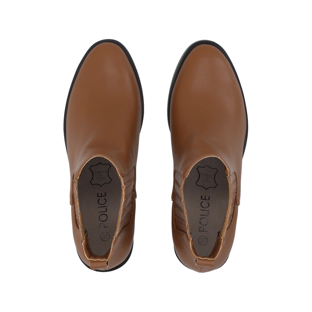 Botin Casual Mujer Café Aura Police