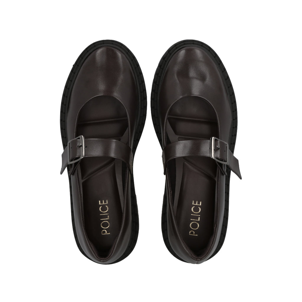 Zapato Mary Jane Mujer Café Amelia Police