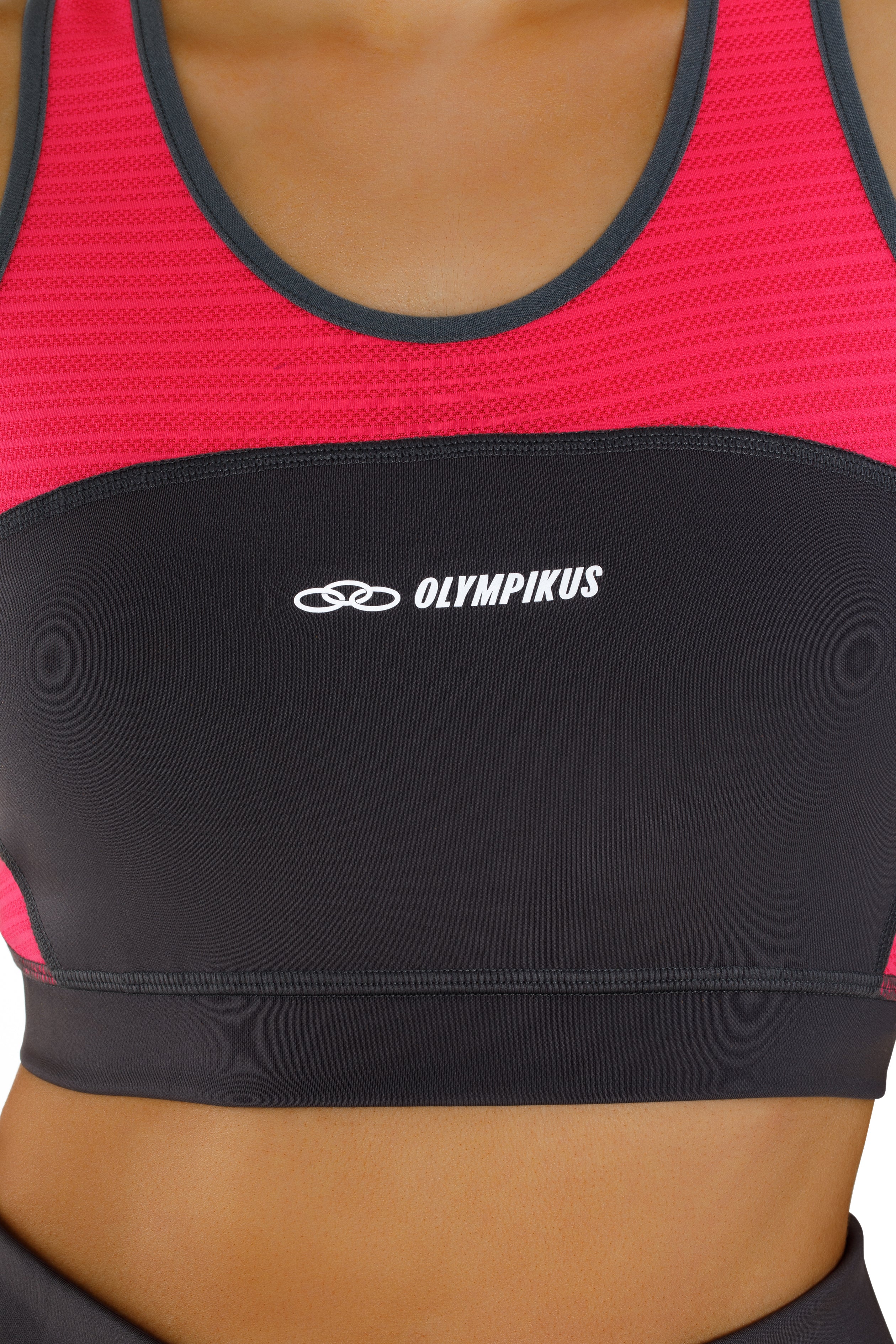 PETO RUNNER NEGRO/ROJO MUJER