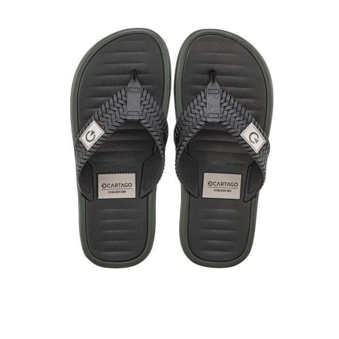 Sandalia Hombre Negro/Verde Coimbra Cartago