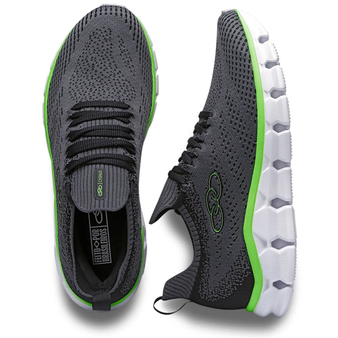 Zapatilla Hombre Cygnus Gris/Verde Olympikus