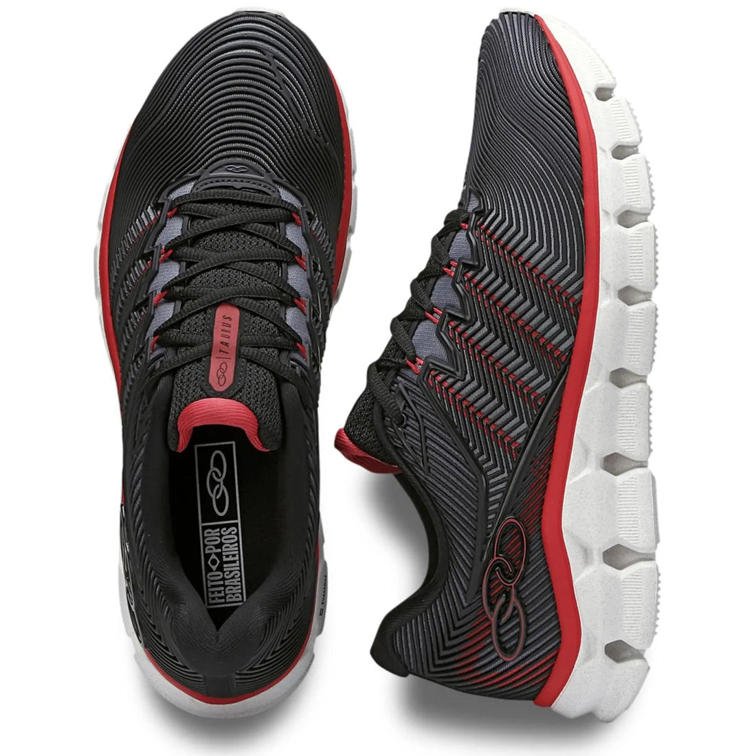 Zapatilla Hombre Taurus Negro/Rojo Olympikus