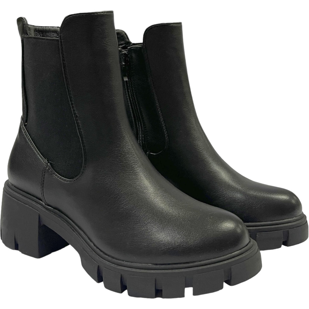 Botin Mujer Negro Plataforma Denver Detogni
