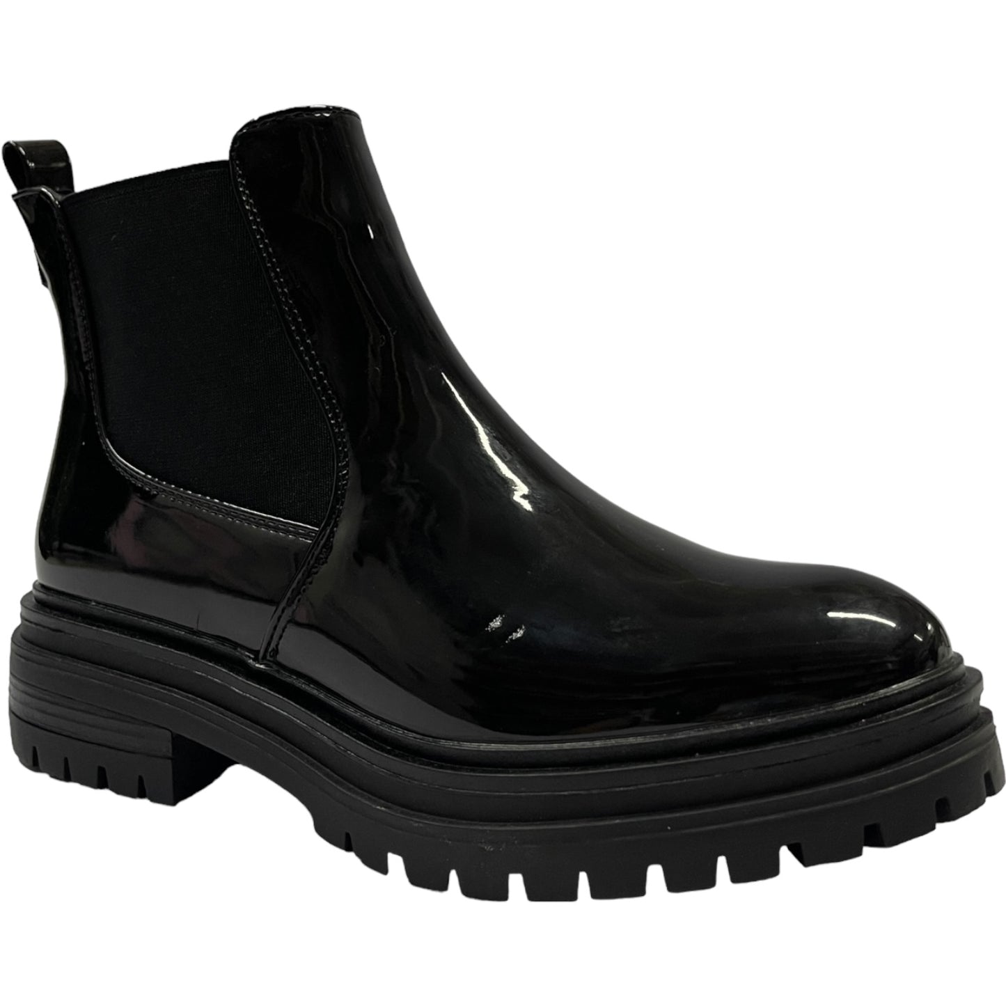 Botin  Casual Mujer Negro Charol Oporto Detogni