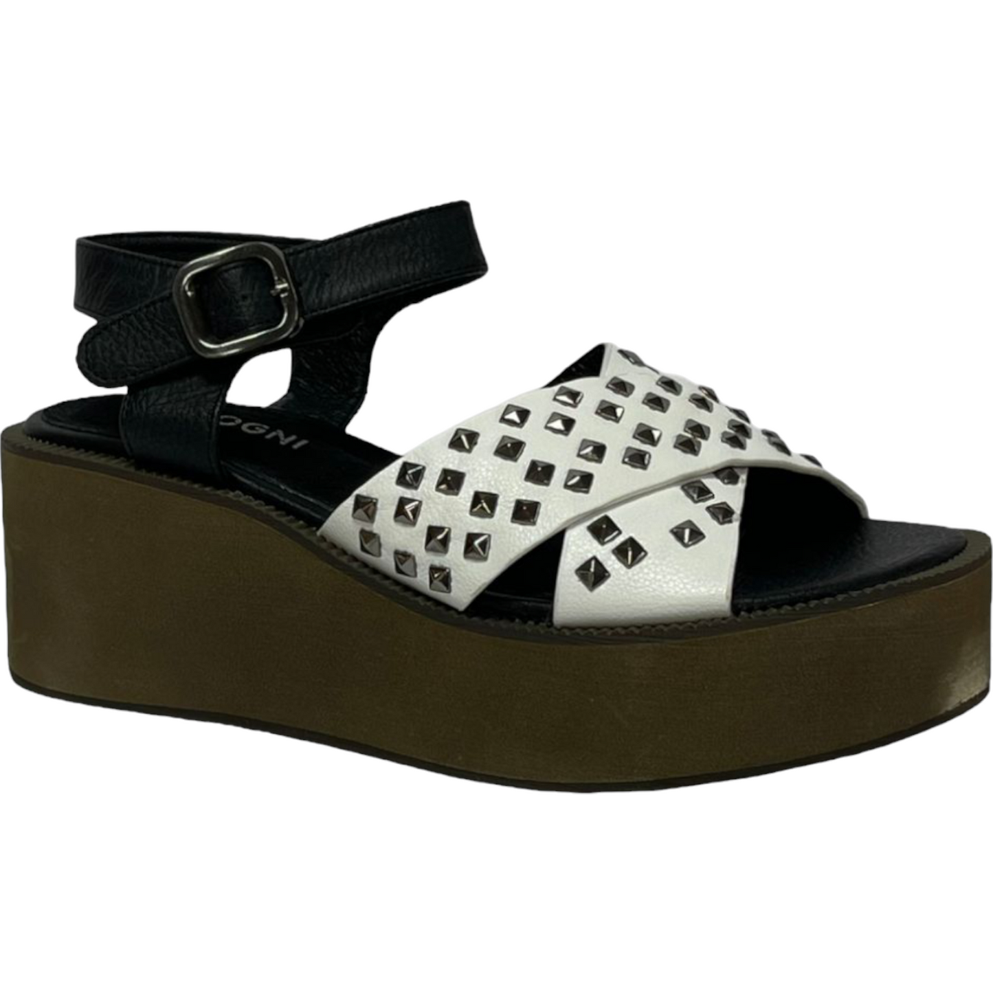 Sandalia Mujer Blanco Esmeralda Detogni