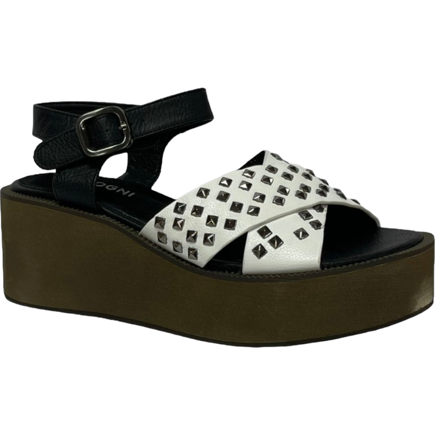 Sandalia Mujer Blanco Esmeralda Detogni