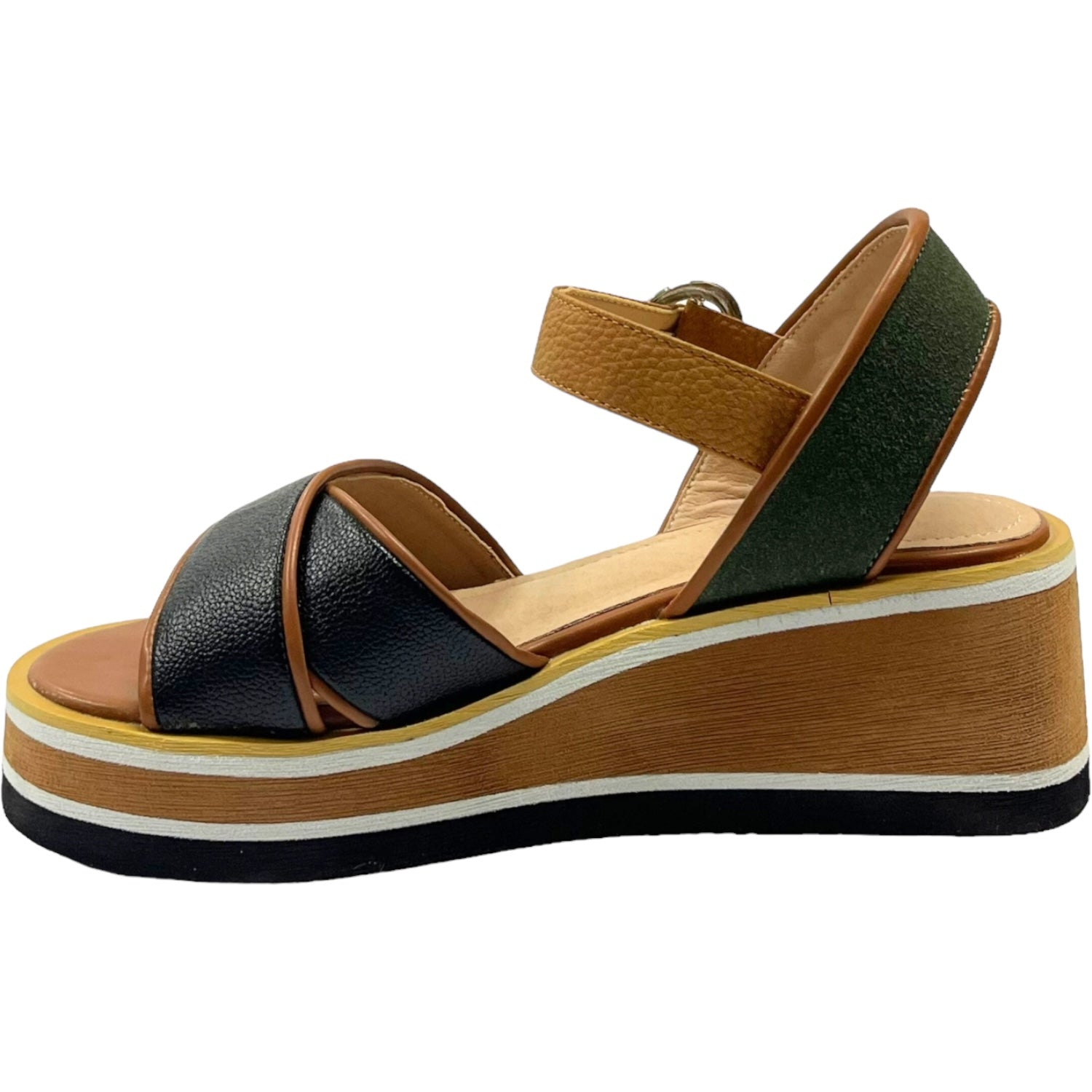 Sandalia Mujer Negro/Café Gabriela Detogni