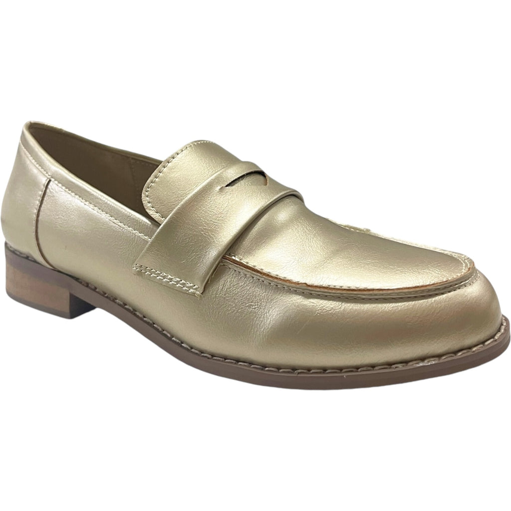 Mocasin Mujer Dorado Javiera Detogni