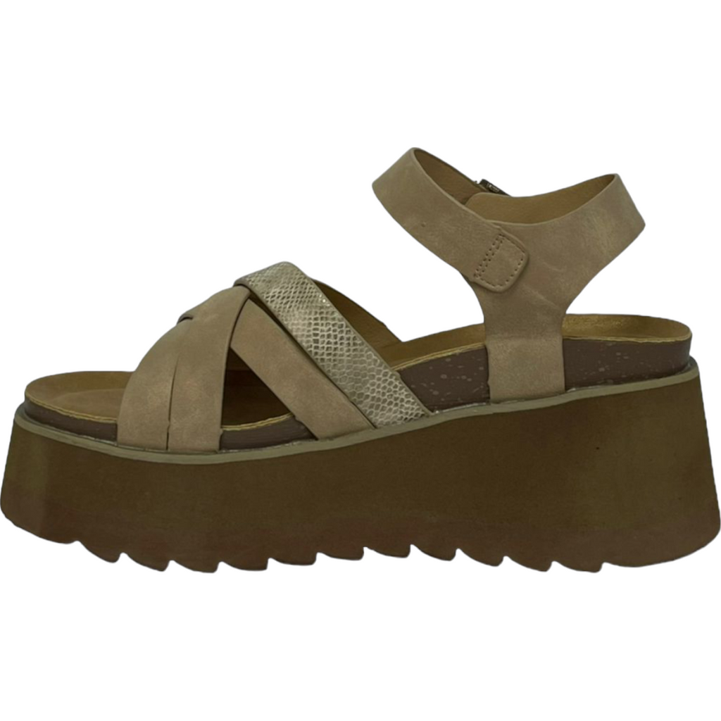 Sandalia Mujer Beige/Dorado Paz Detogni