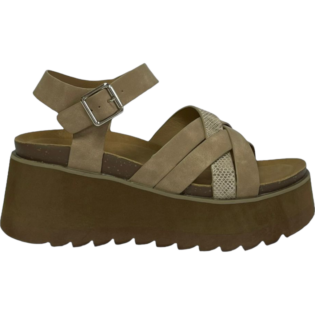 Sandalia Mujer Beige/Dorado Paz Detogni