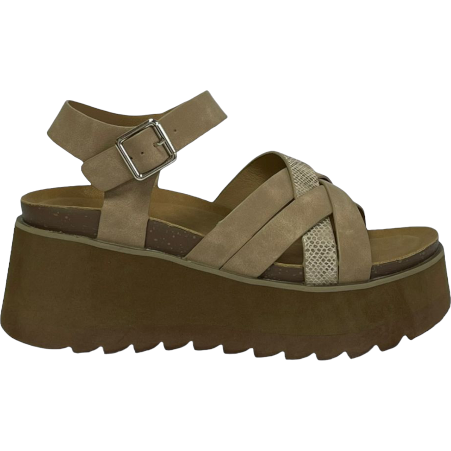 Sandalia Mujer Beige/Dorado Paz Detogni