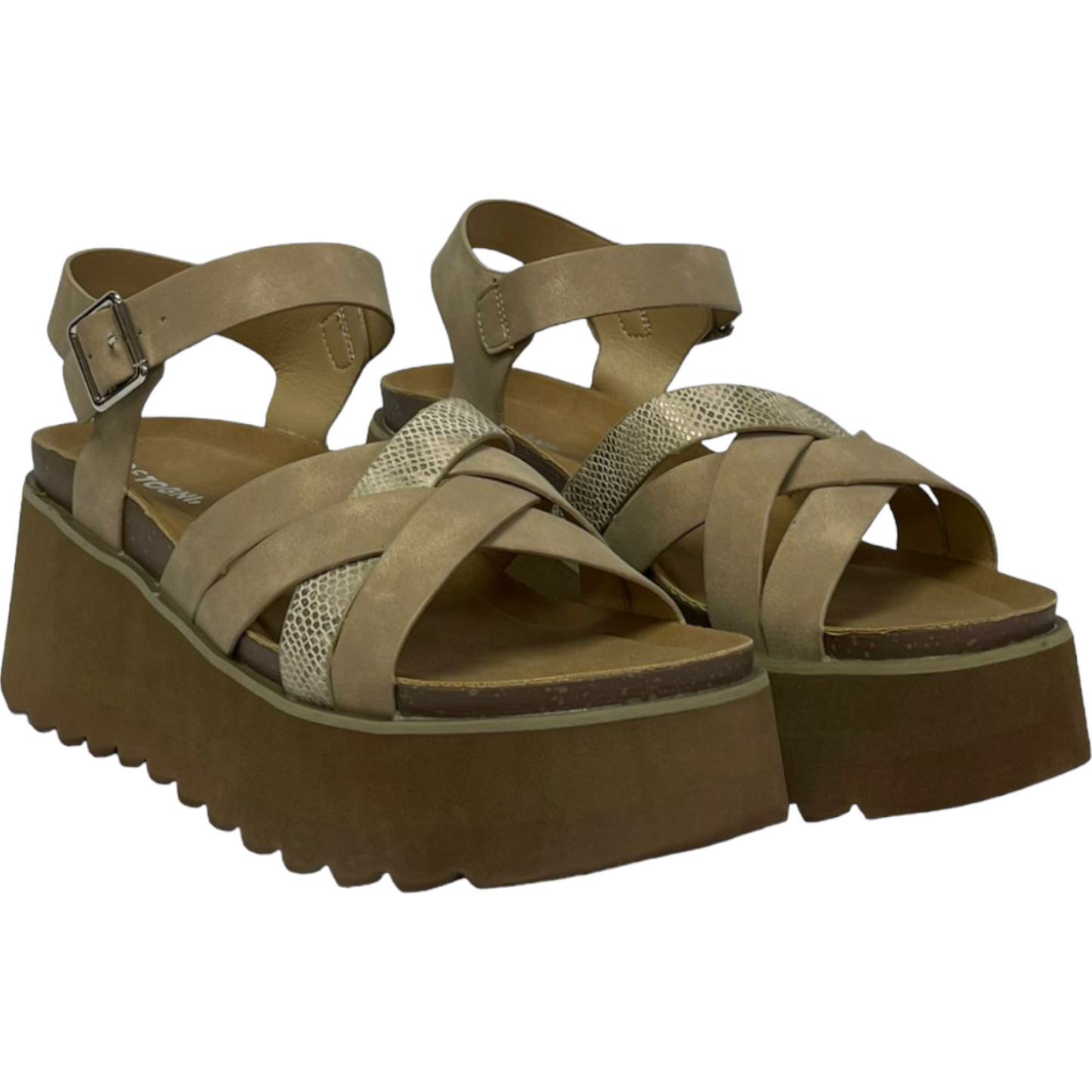 Sandalia Mujer Beige/Dorado Paz Detogni