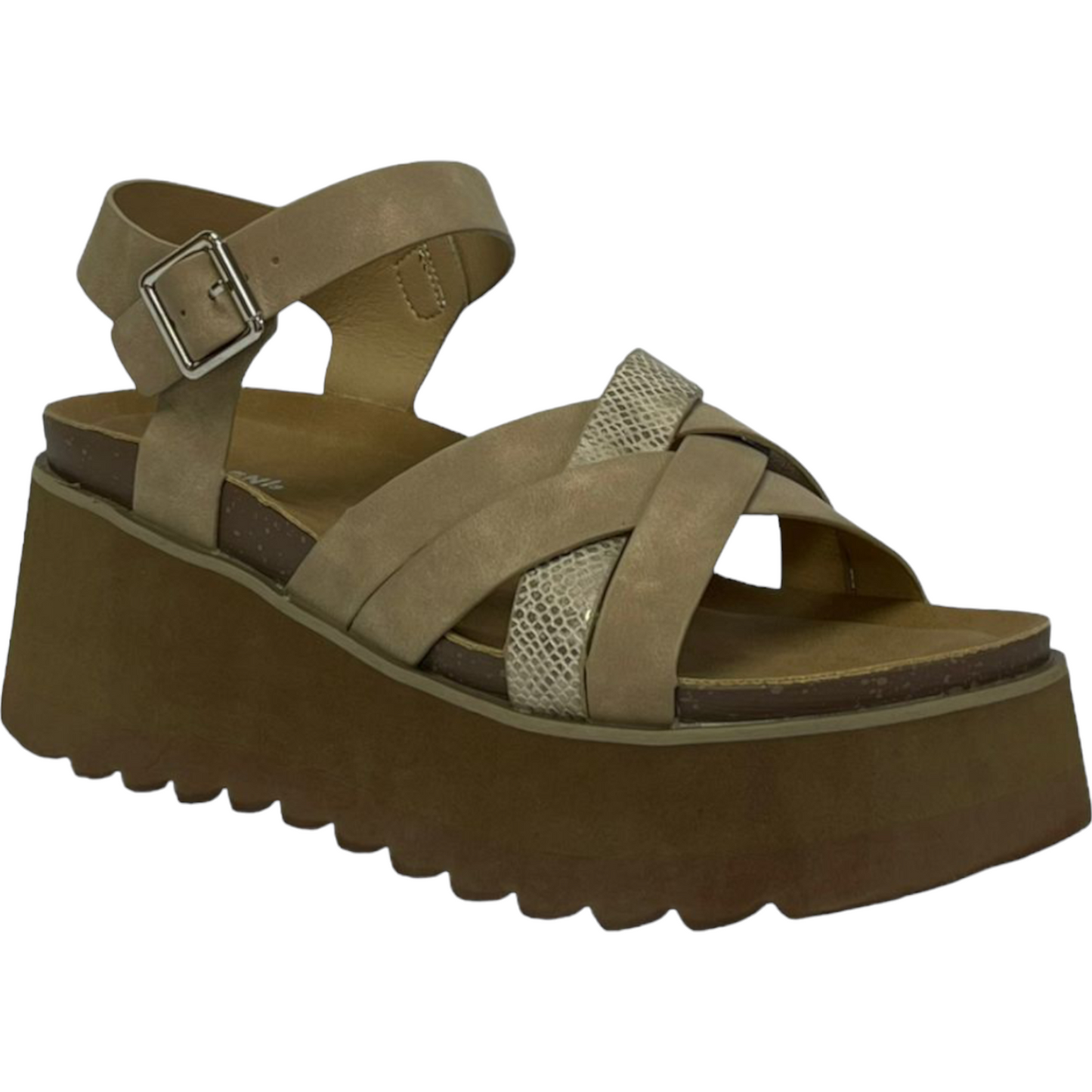 Sandalia Mujer Beige/Dorado Paz Detogni