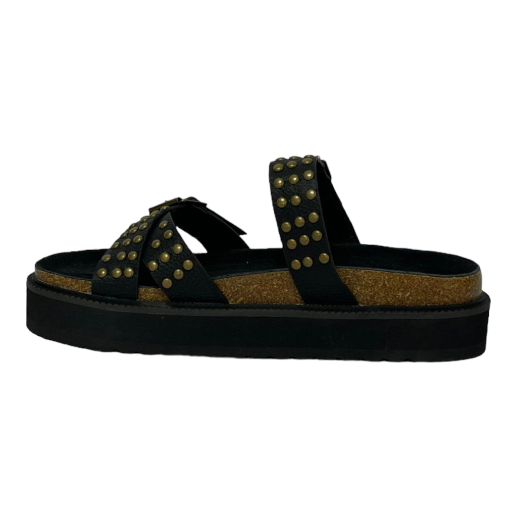 Sandalia Mujer Negro Split Detogni