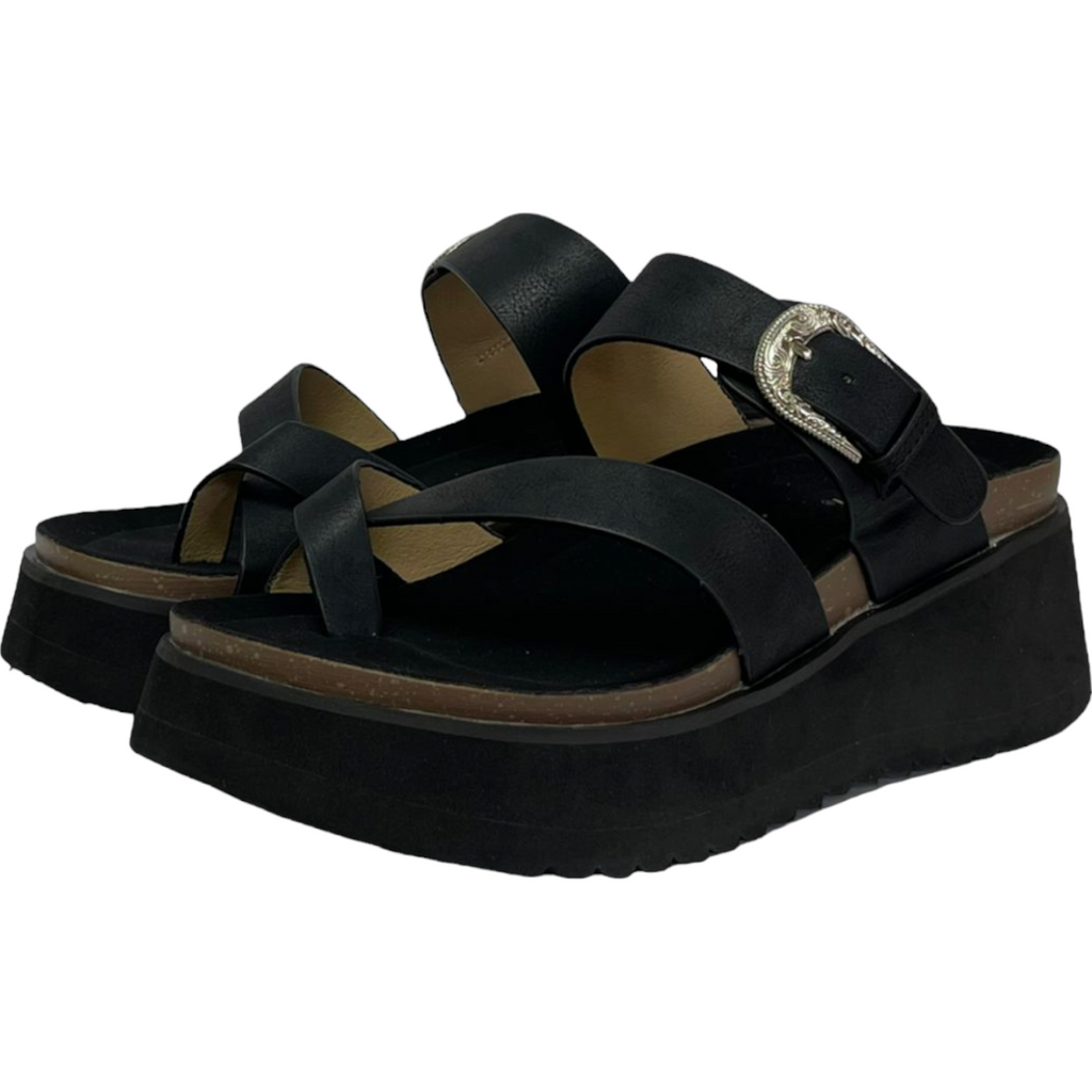 Sandalia Mujer Negro Rosario Detogni