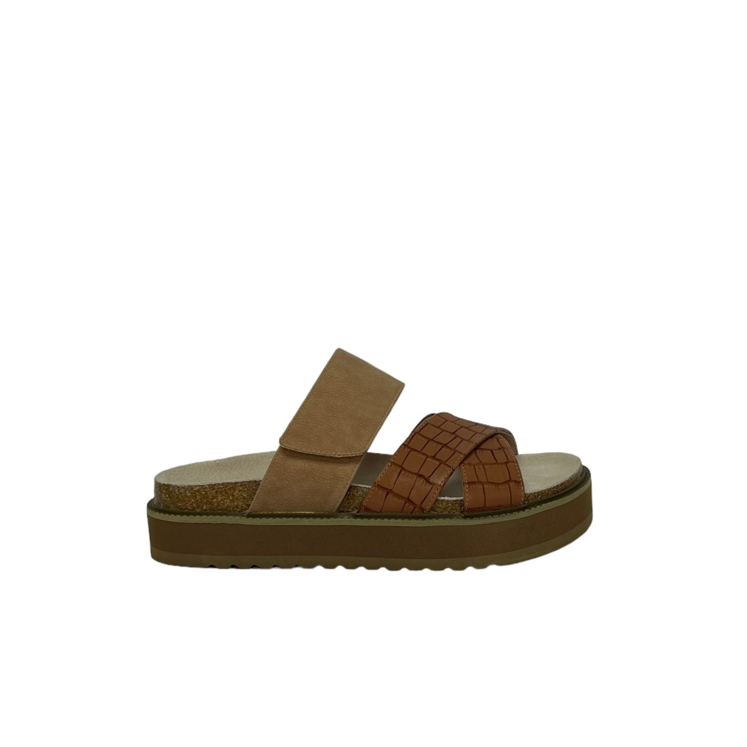 Sandalia Mujer Camel Copa Detogni