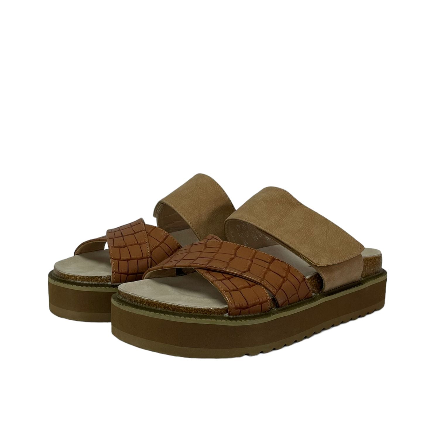 Sandalia Mujer Camel Copa Detogni