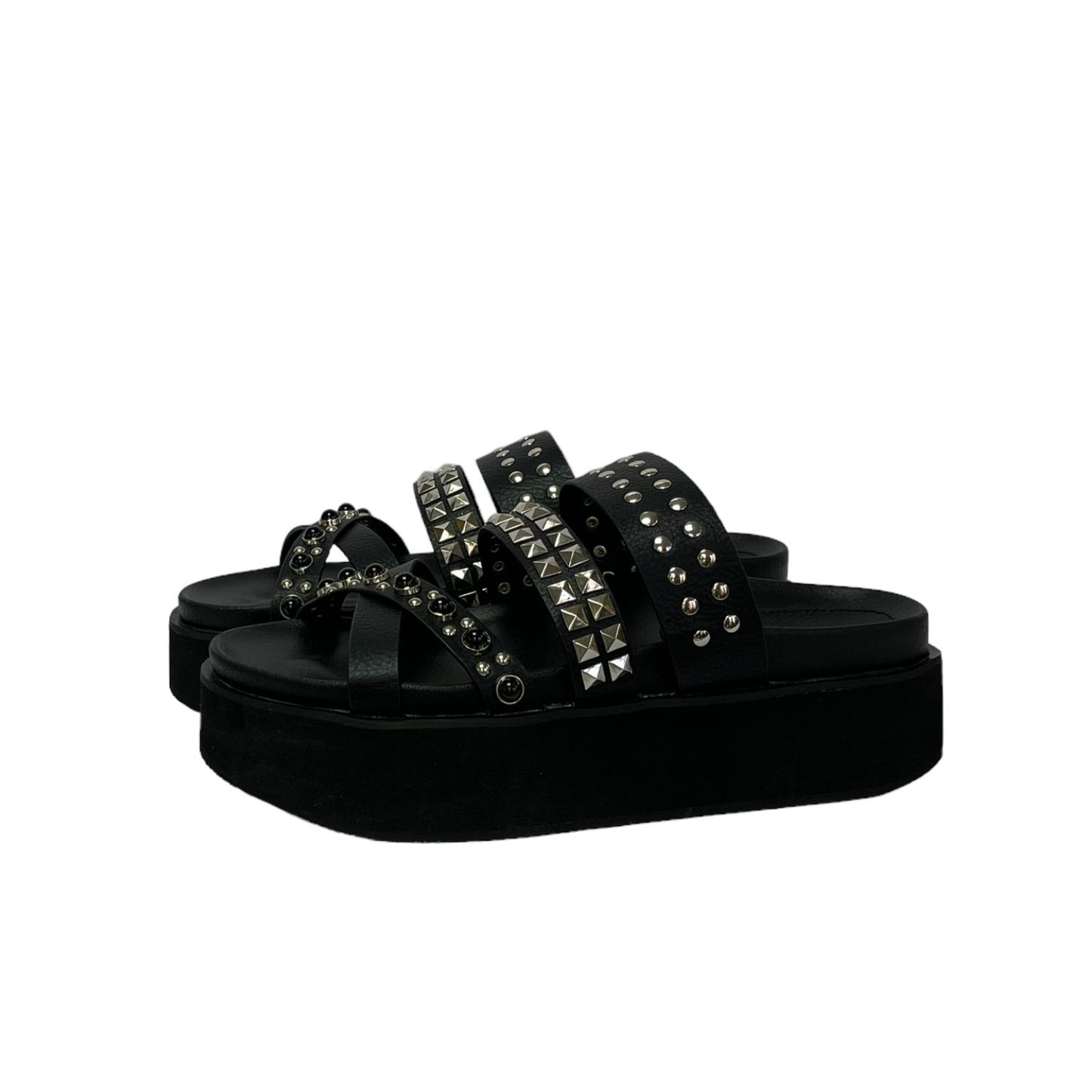 Sandalia Mujer Negro Pantin Detogni