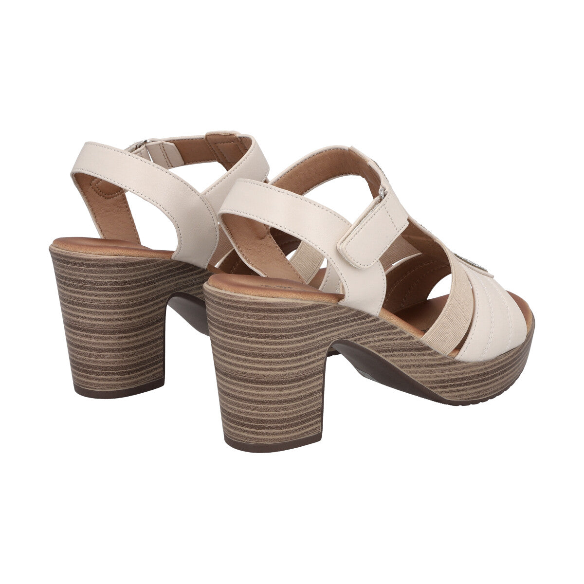 Sandalia  Mujer Blanco Taco Medio Trini  Police