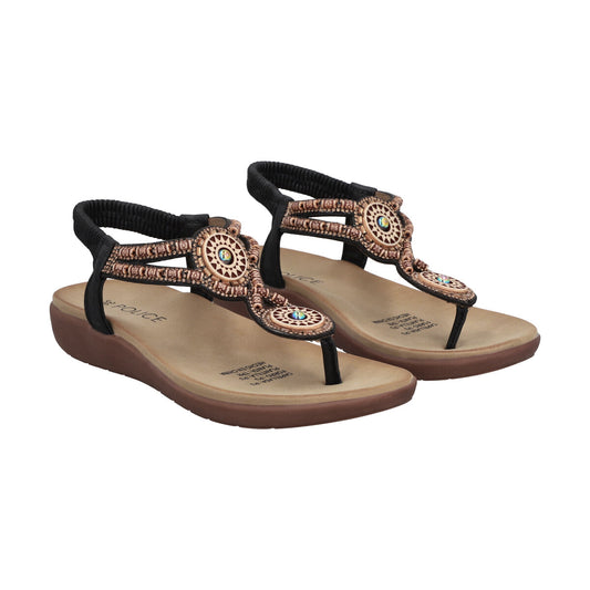 Sandalia Mujer Café/Negro Mary Police