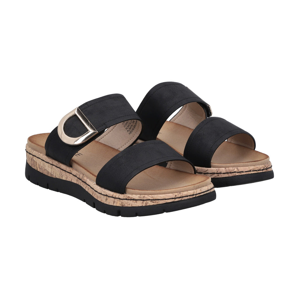 Sandalia Mujer Negro Plataforma Kathe Police