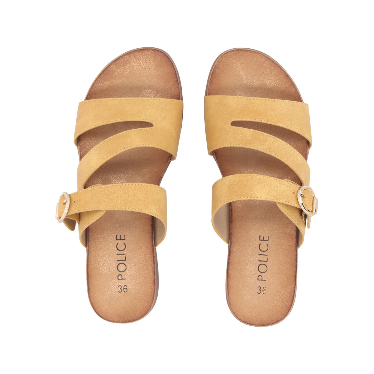 Sandalia Mujer Mostaza Mika Police