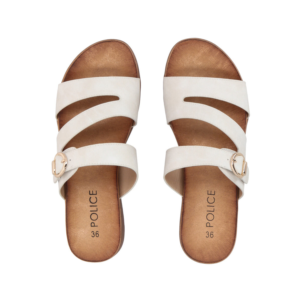 Sandalia Mujer Blanco Plataforma Kathe Police
