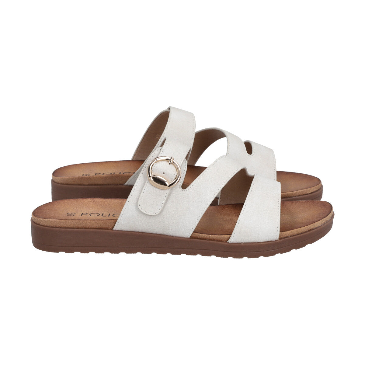 Sandalia Mujer Blanco Plataforma Kathe Police