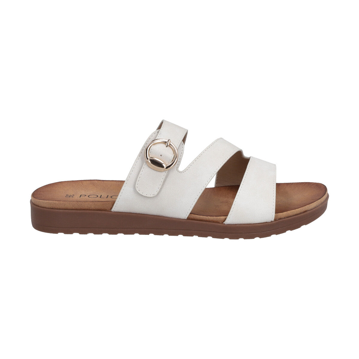 Sandalia Mujer Blanco Plataforma Kathe Police