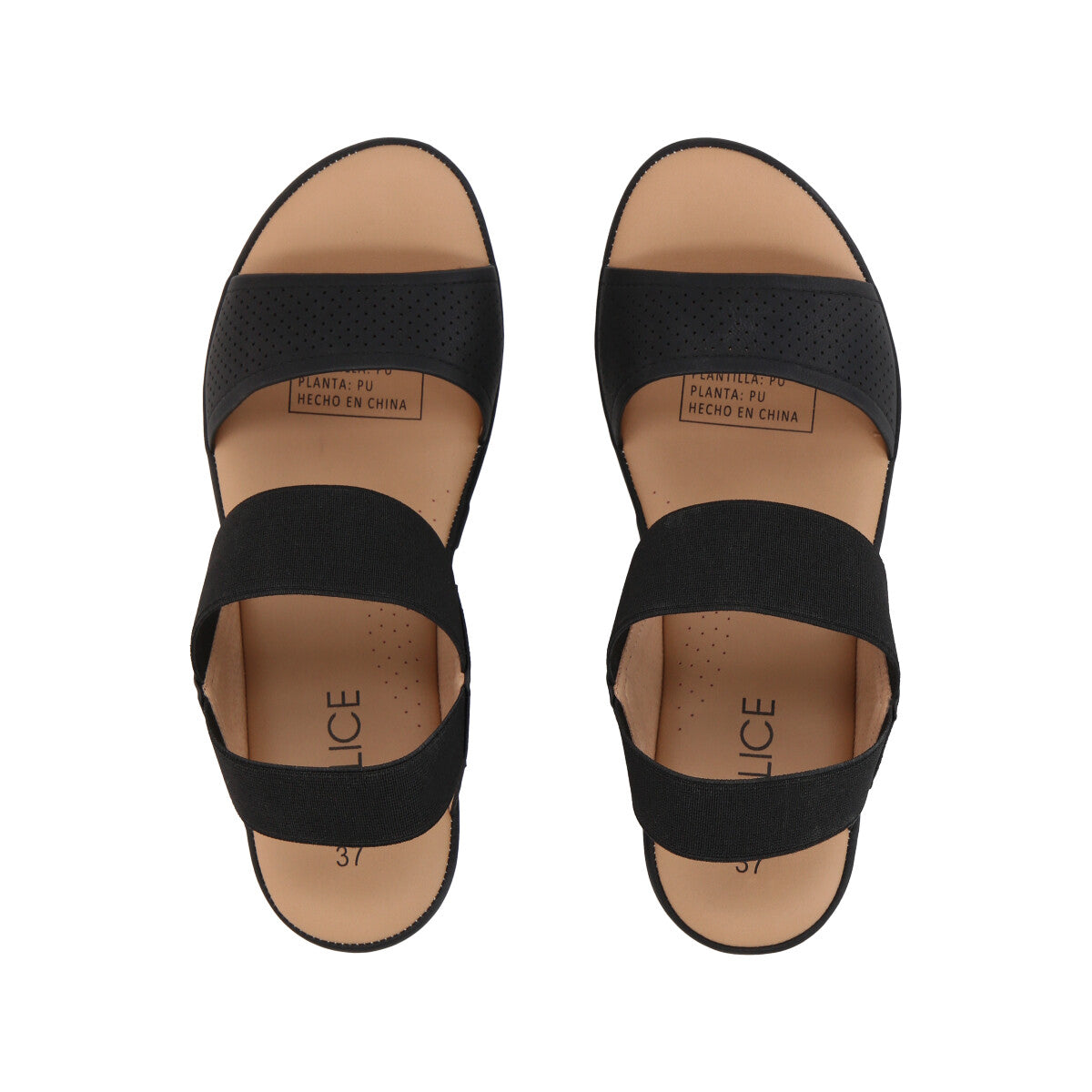 Sandalia Mujer Negro Plataforma Sydney Police