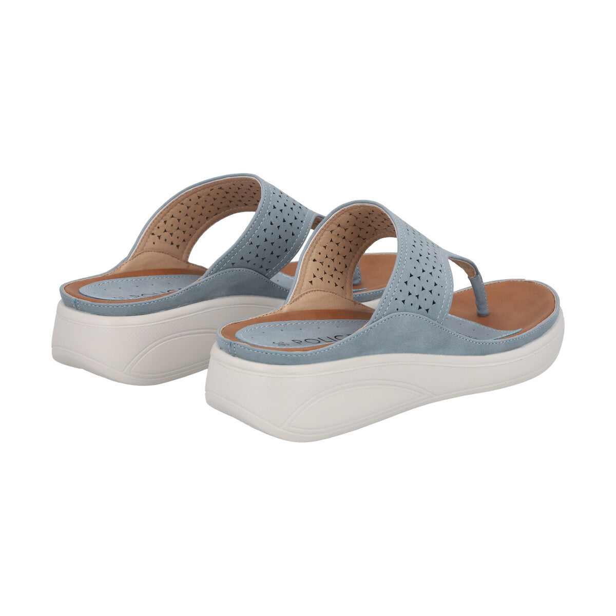 Sandalia Mujer Celeste Plataforma Jose Police