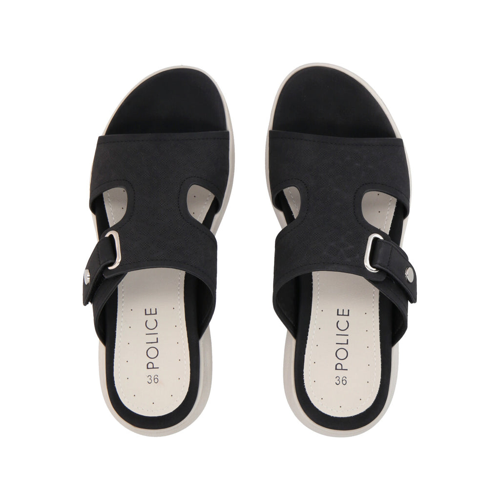 Sandalia  Mujer Negro Plataforma  Alexa Police