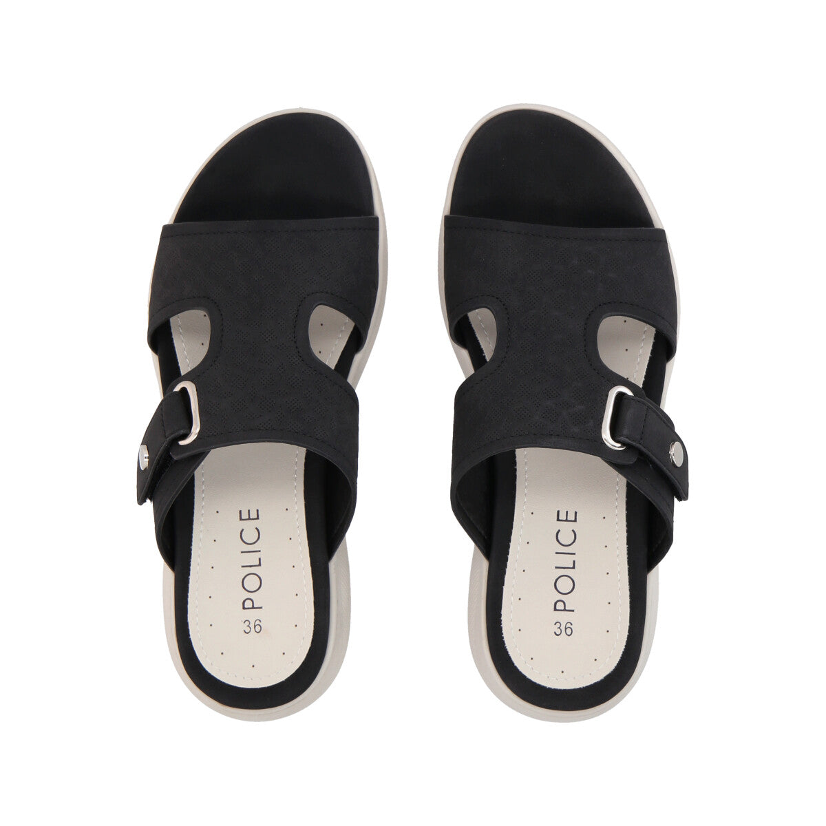 Sandalia  Mujer Negro Plataforma  Alexa Police