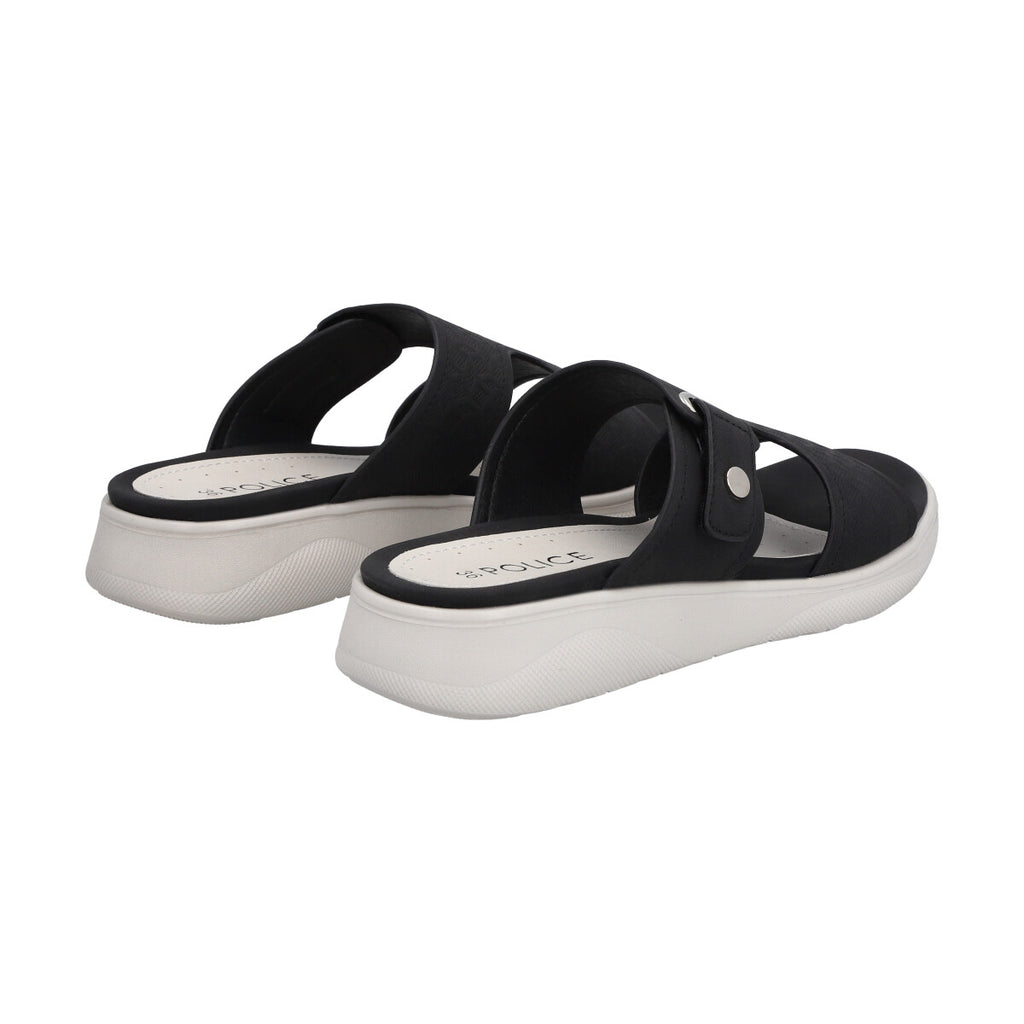 Sandalia  Mujer Negro Plataforma  Alexa Police