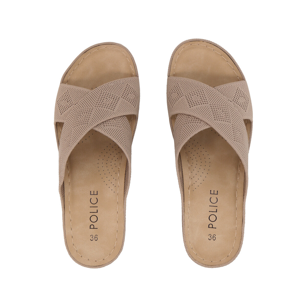 Sandalia Mujer Camel Juana  Police