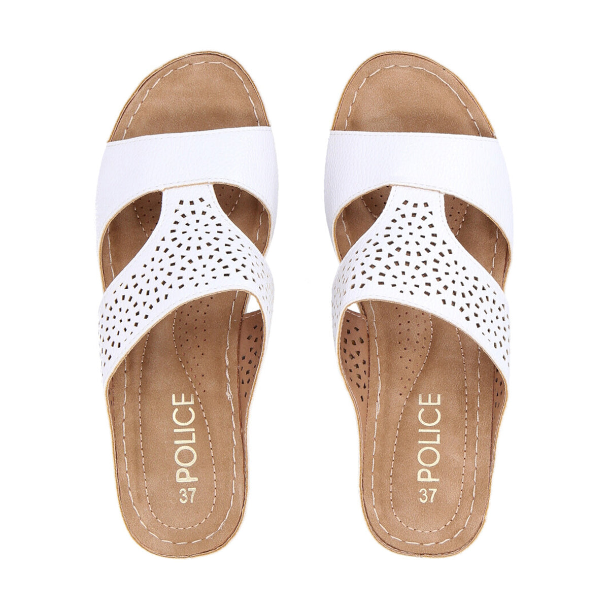 Sandalia  Mujer Blanco/Café Nala 2 Police