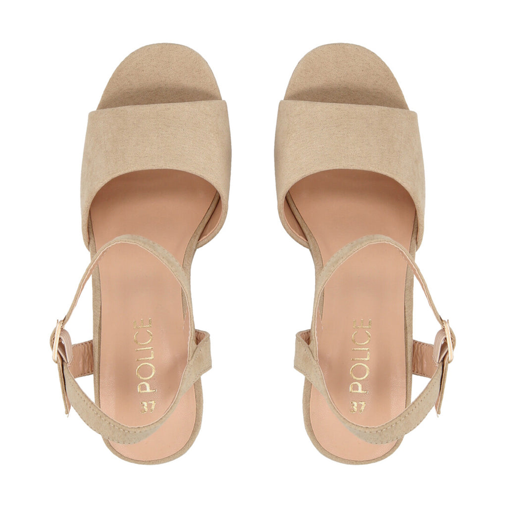 Sandalia Mujer Beige Sally Police