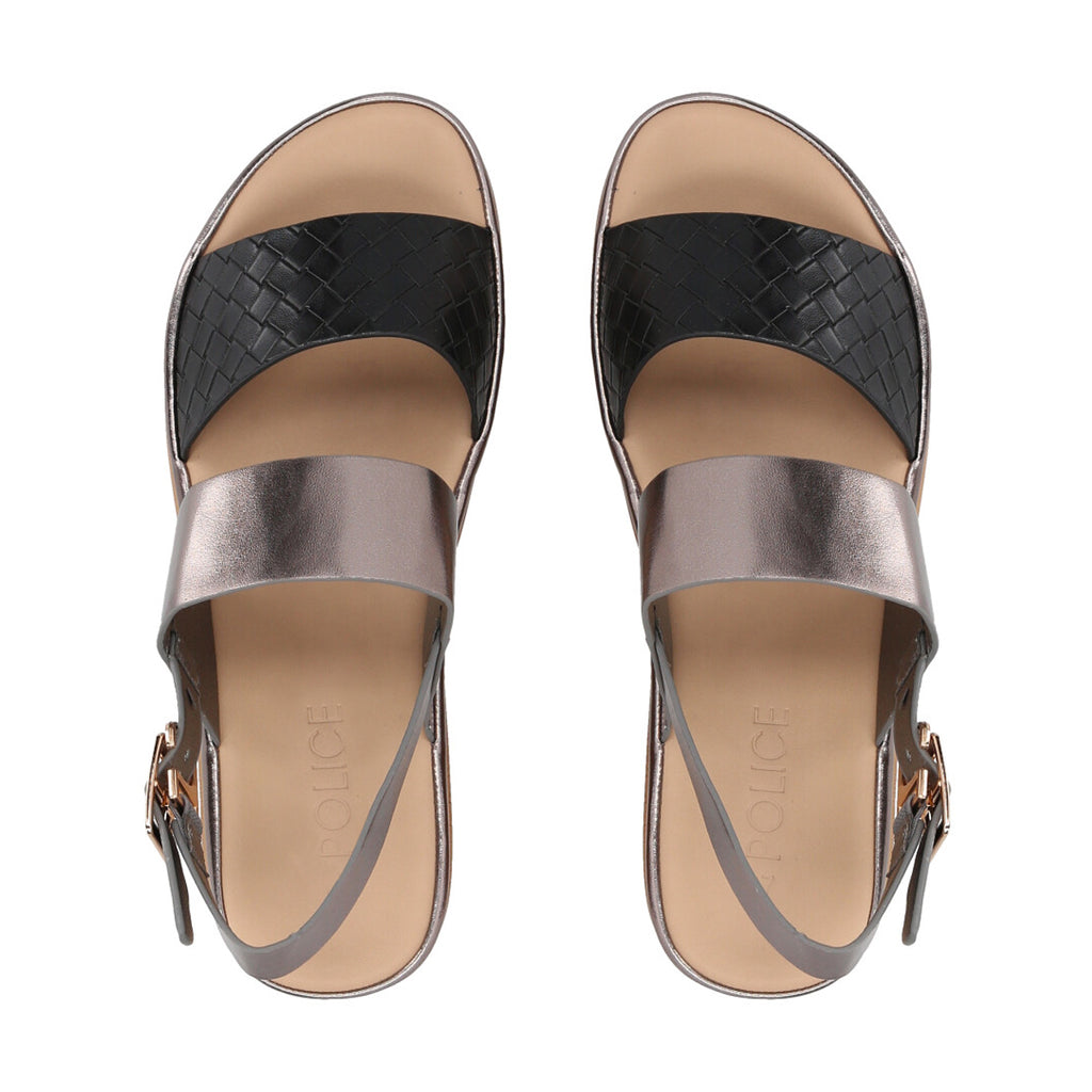 Sandalia Mujer Negro/PlataKylie Police