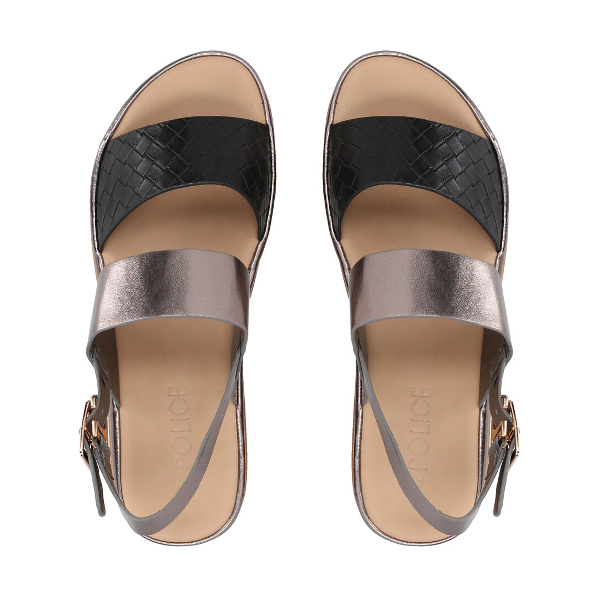 Sandalia Mujer Negro/PlataKylie Police