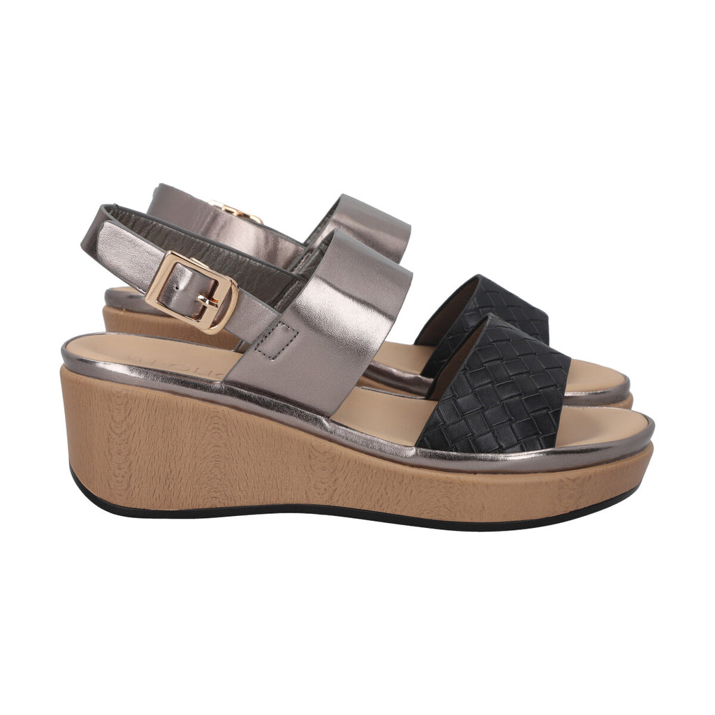 Sandalia Mujer Negro/PlataKylie Police