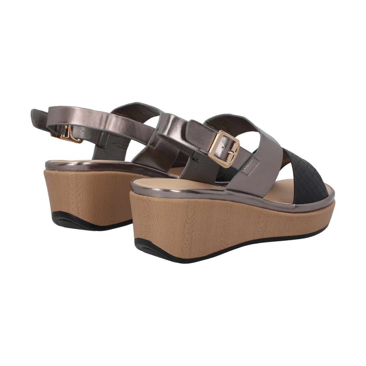 Sandalia Mujer Negro/PlataKylie Police