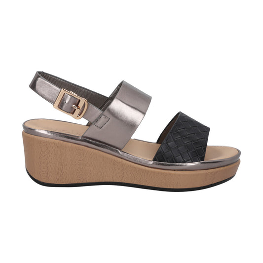 Sandalia Mujer Negro/PlataKylie Police