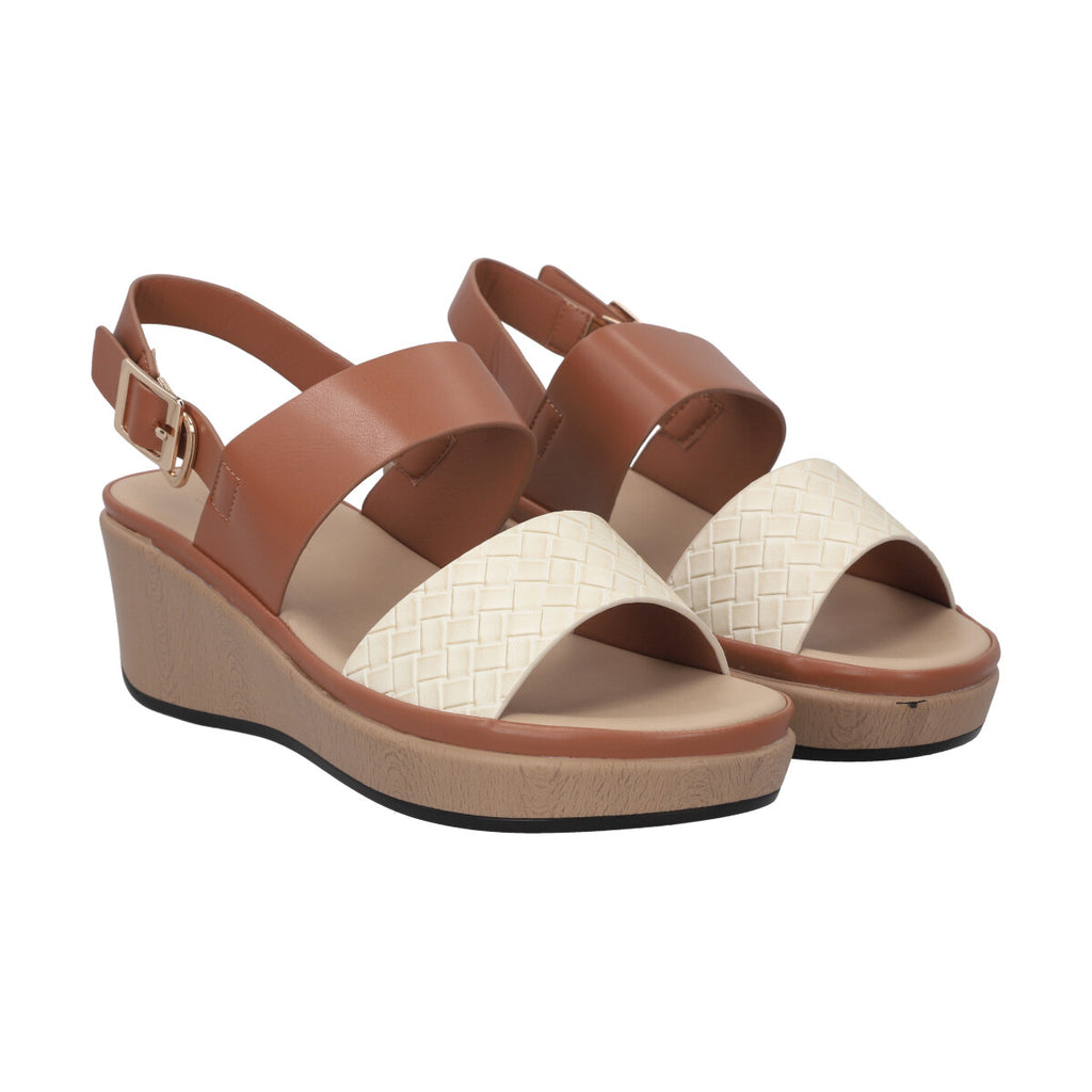 Sandalia Mujer Camel Plataforma Kylie Police