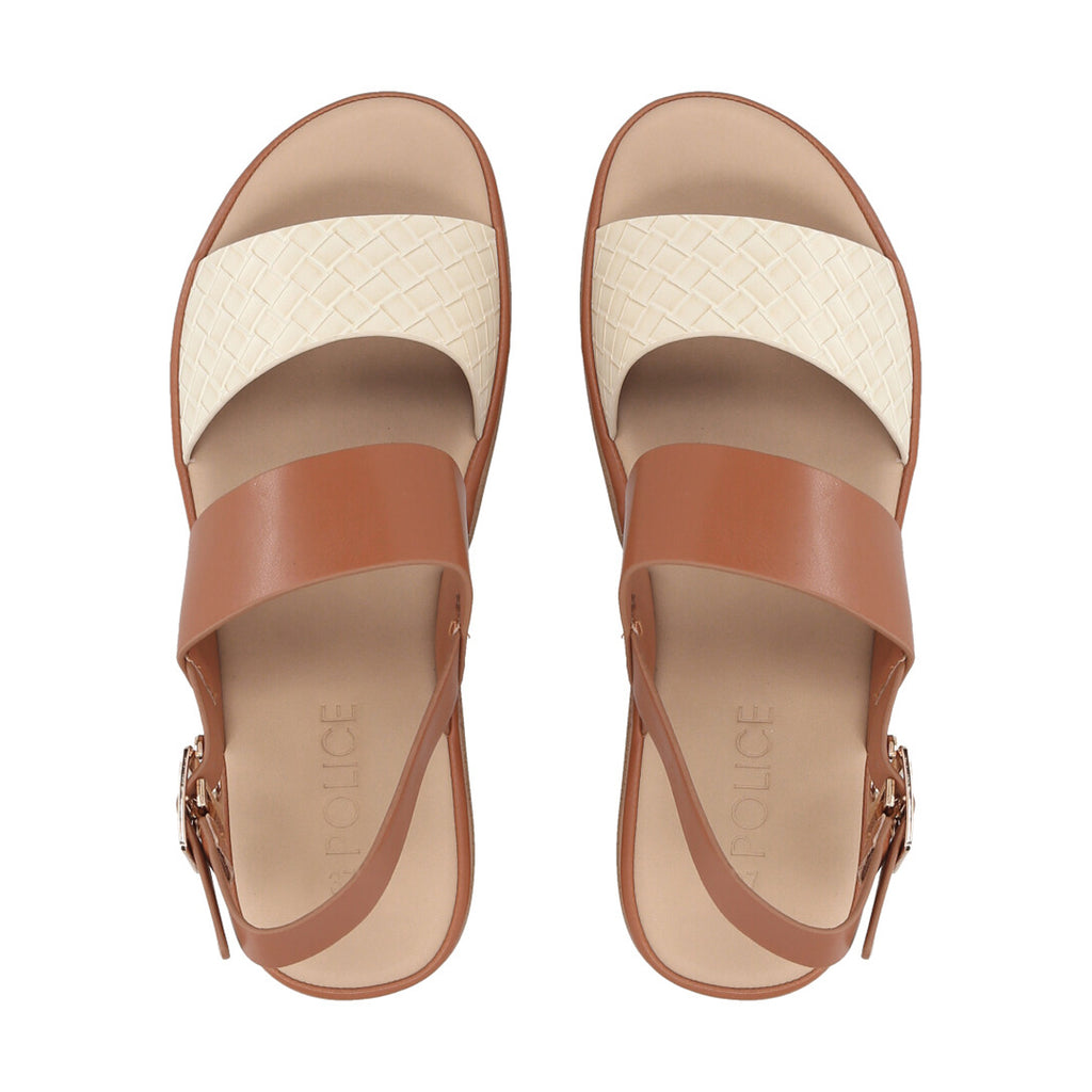 Sandalia Mujer Camel Plataforma Kylie Police