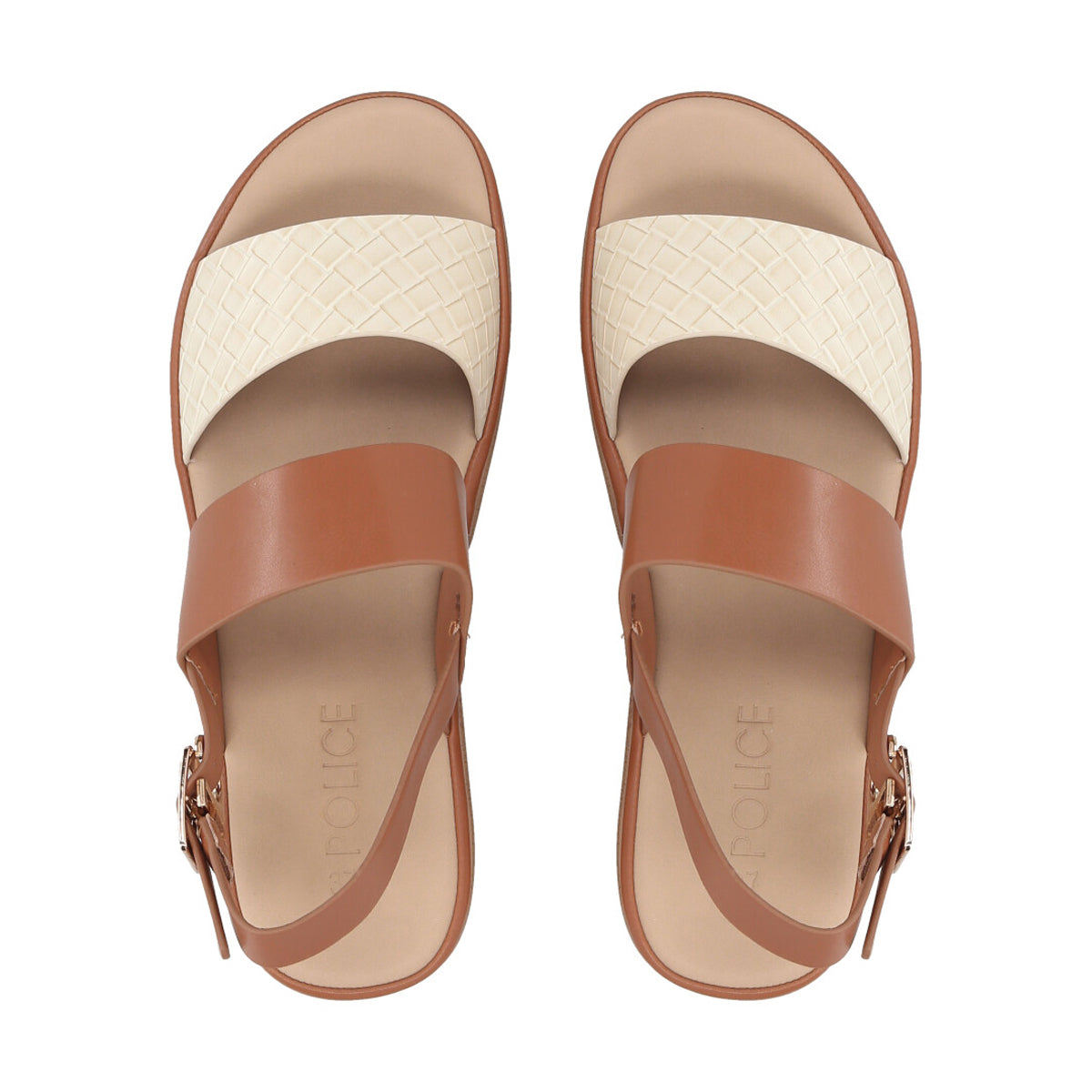 Sandalia Mujer Camel Plataforma Kylie Police