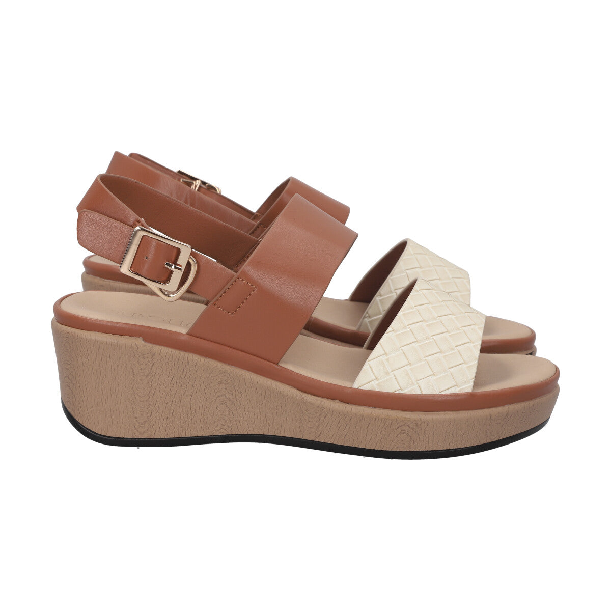 Sandalia Mujer Camel Plataforma Kylie Police
