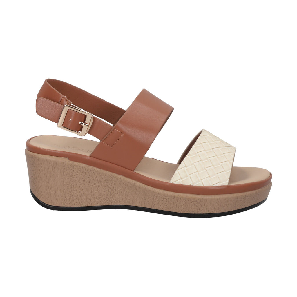 Sandalia Mujer Camel Plataforma Kylie Police