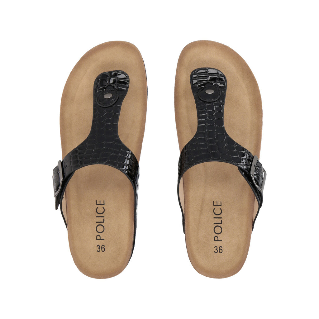 Sandalia Mujer Negro Plataforma Blake Police