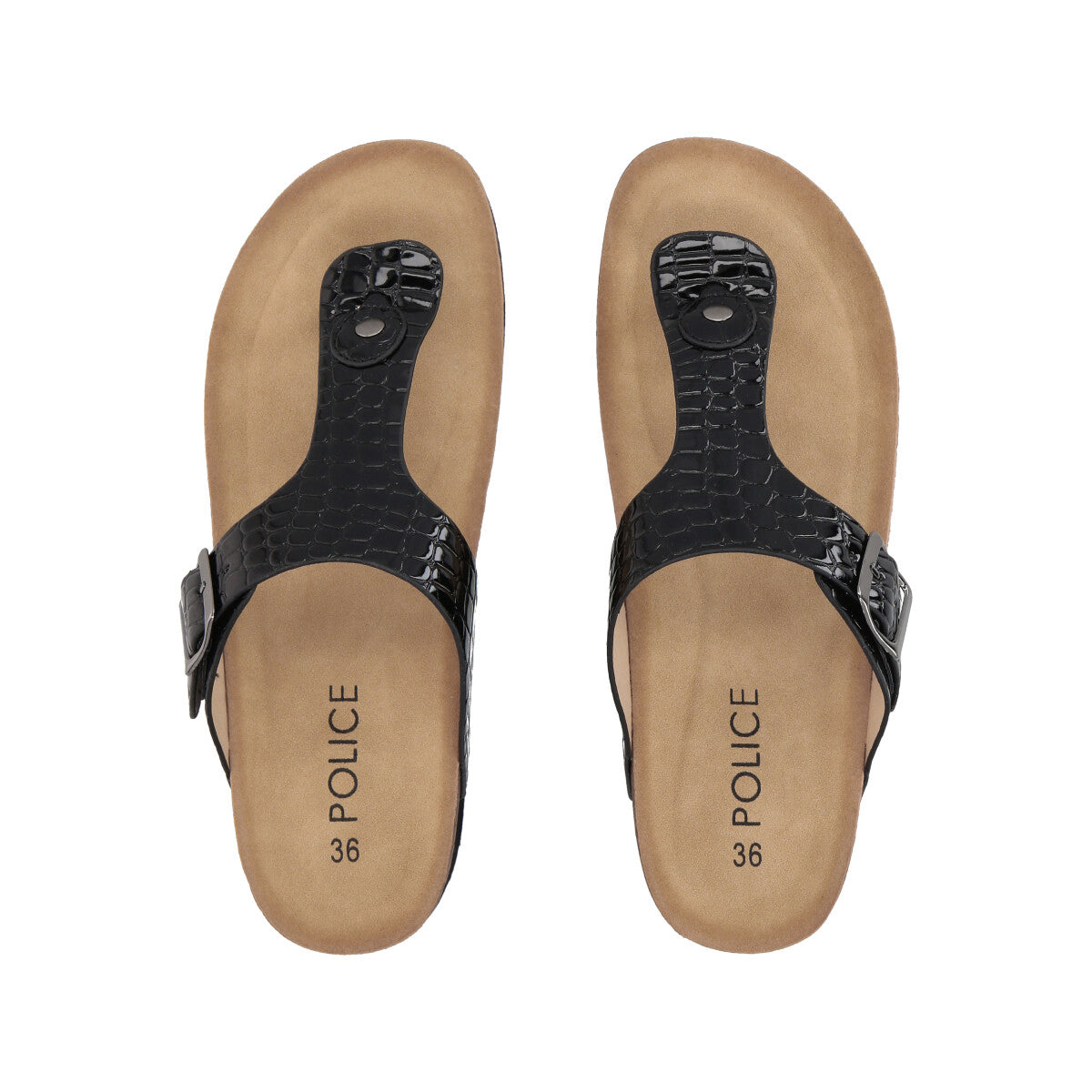 Sandalia Mujer Negro Plataforma Blake Police