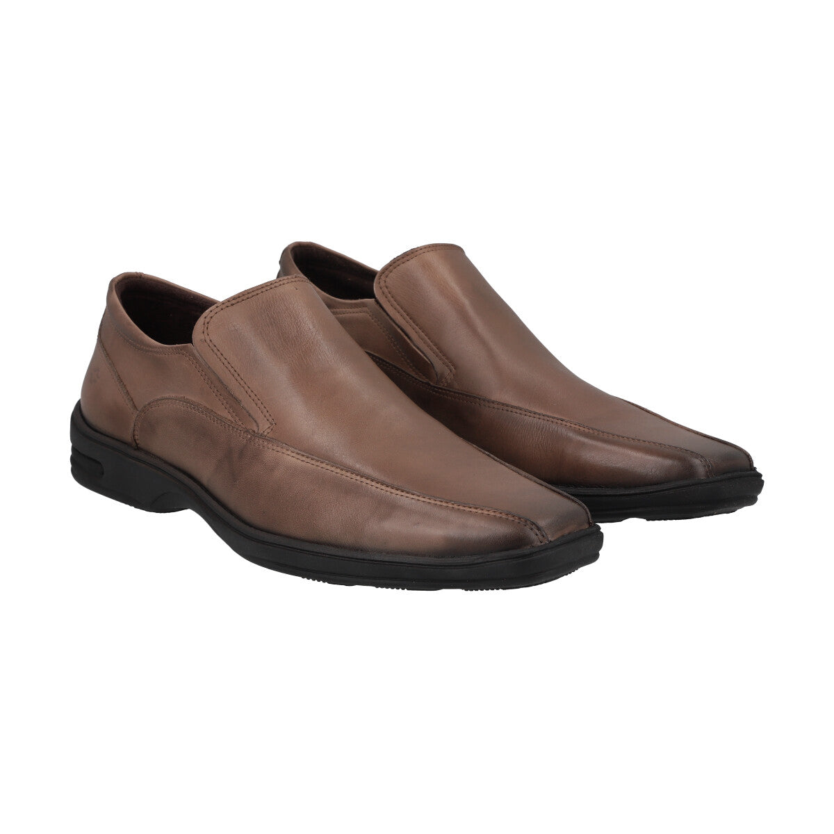 Zapato  Hombre Cuero Café Claro Perlatto